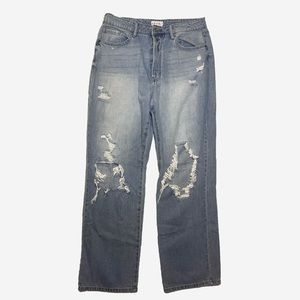 distressed baggy jeans